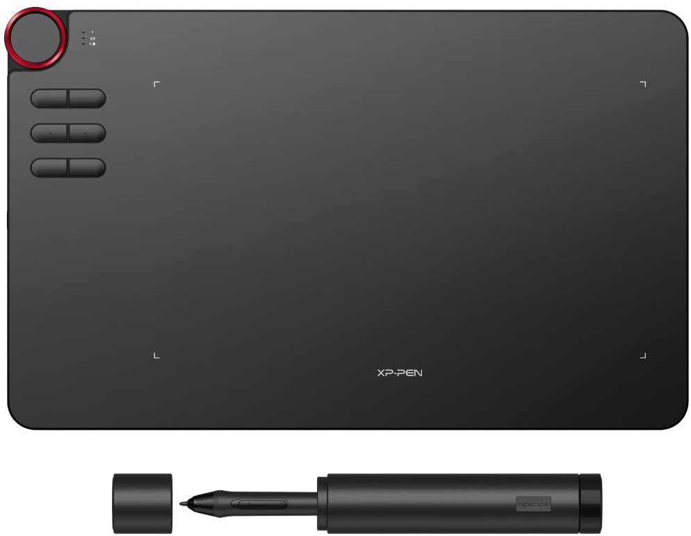 XPPen ペンタブ 10インチ ワイヤレス接続 エクスプレスキー6個 両利き対応 プロ Windows Mac対応 お絵かきソフトウェア付き Deco 03