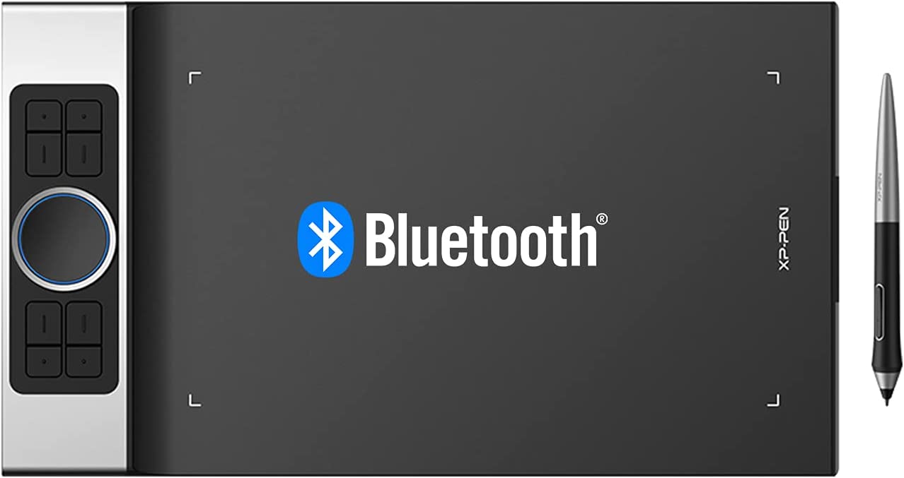 XPPen ペンタブ Bluetooth ワイヤレス接続 11x6インチ 超薄型7mm 8個ショートカット 傾き検知 お絵かき 板タブ iPhoneのibisPaintに対応 Android Mac Windows Chromebook対応 Deco Pro MW