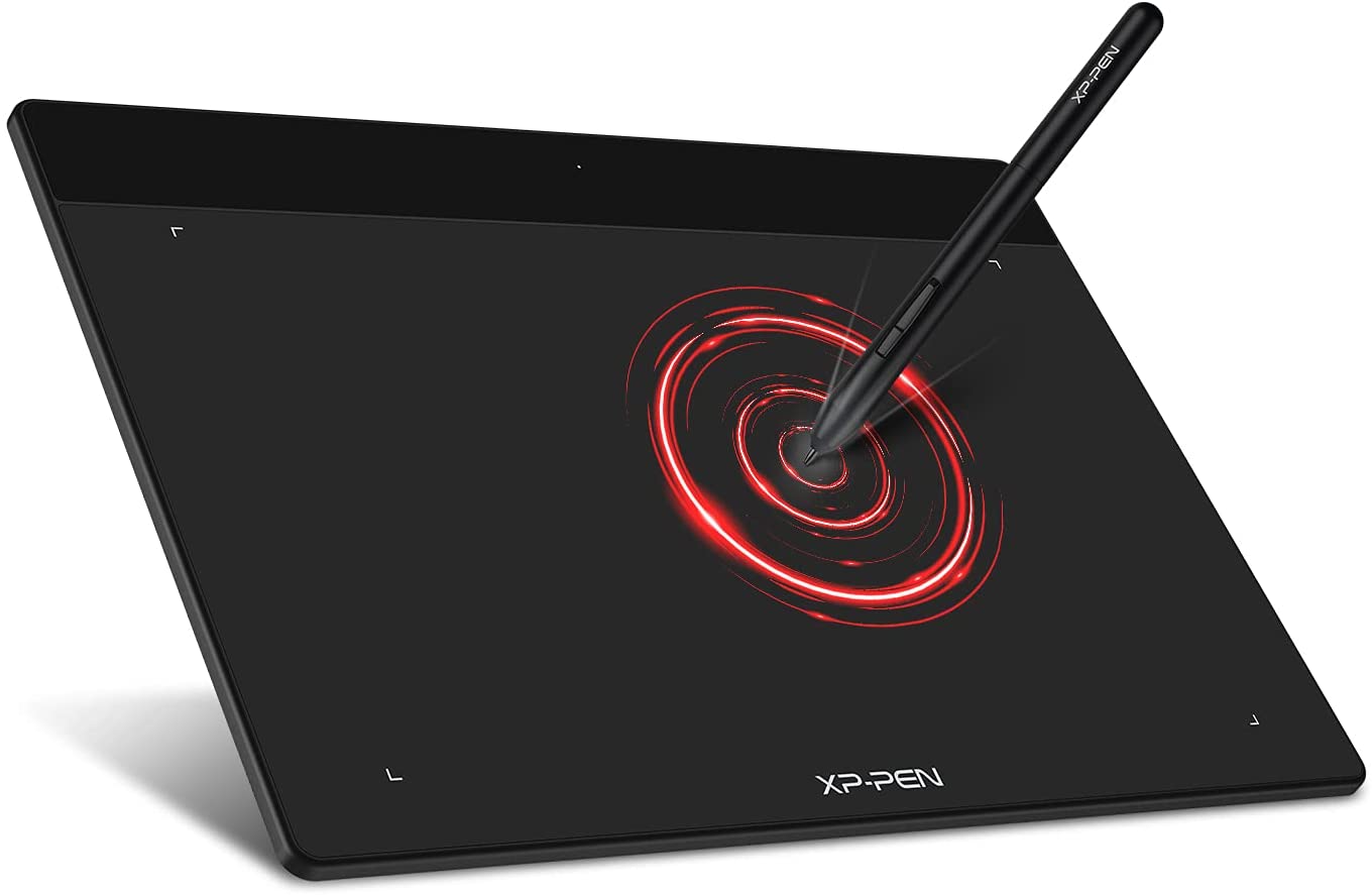 XPPen ペンタブ 4.8×3インチ 板タブ スマホ対応 充電不要ペン イラスト 入門用 OSU!ゲーム用 Windows Mac Chromebook Androidに対応 Deco Fun XS ブラック