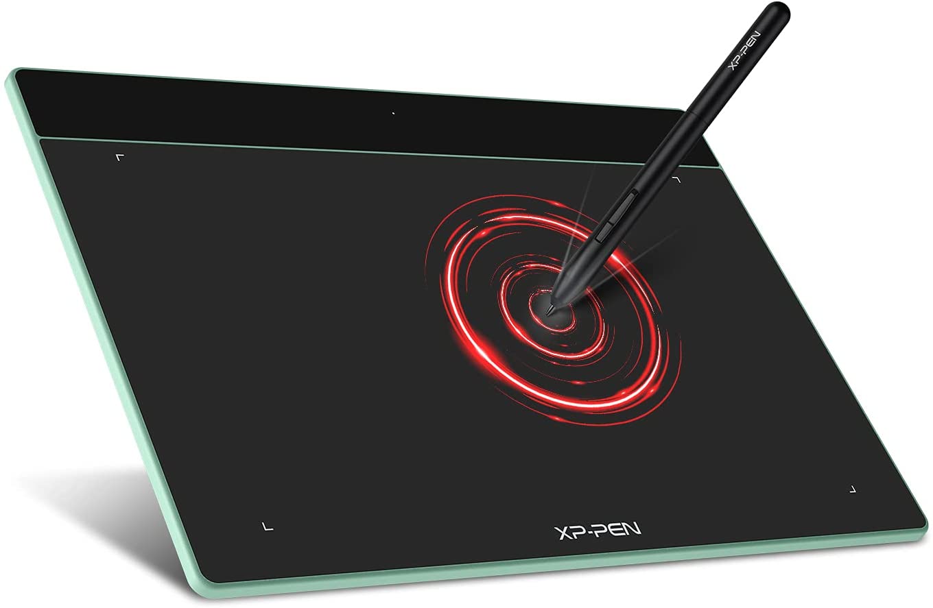 XPPen ペンタブ 4.8×3インチ 板タブ スマホ対応 充電不要ペン イラスト 入門用 OSU!ゲーム用 Windows Mac Chromebook Androidに対応 Deco Fun XS ミントグリーン